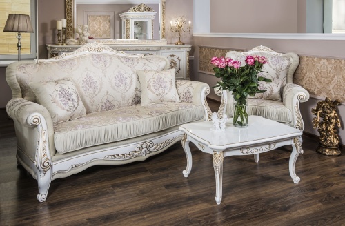 Диван Алсу 3х местный белый глянец фото 8