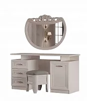 Туалетный стол с зеркалом и пуфом "Адель"