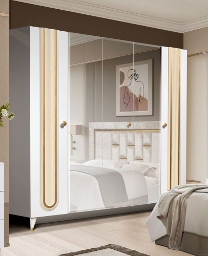 Спальня Монреаль 5 белая/крем фото 3