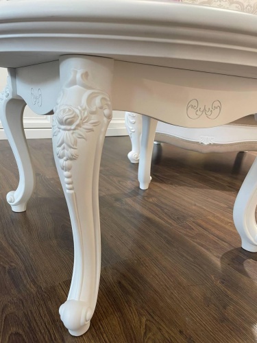 Столик круглый Мишель белый матовый фото 8