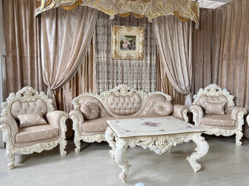 Стол журнальный Барокко Люкс (слоновая кость) фото 2