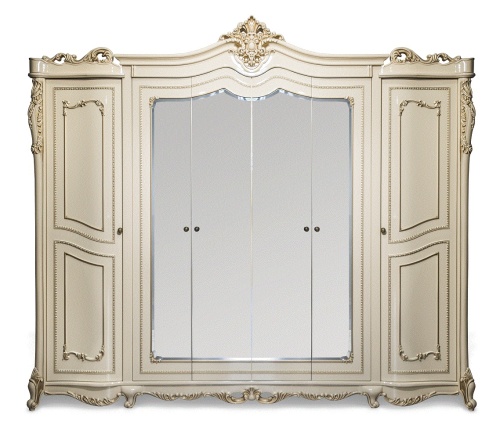Шкаф Джоконда 6-створчатый крем глянец фото 2