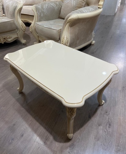 Столик прямоугольный Джоконда крем глянец фото 3