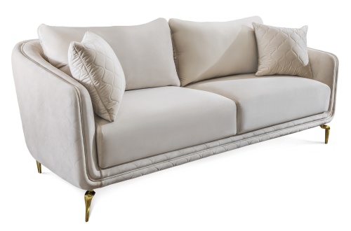 Диван Нонна 3х местный бежевый